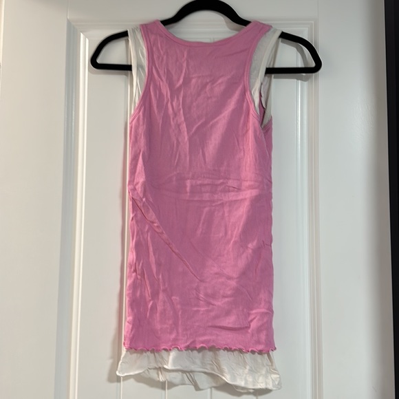Scoop Tank Top - Pink/White - Picture 2 of 2